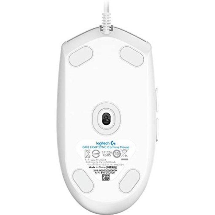 Logitech G203 Lightsync Ratón Gaming 8000 DPI Blanco